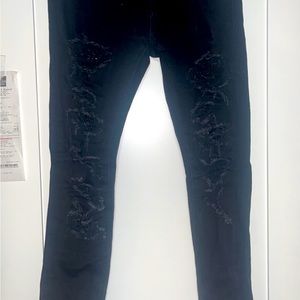 Minimal crystal stud skinny jeans size 32/32
